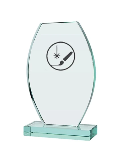 Gravírovaná skleněná trofej s pouzdrem + malířská výplň