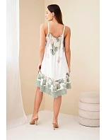 Dámské šaty na ramínkách s potiskem khaki