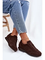 Tenisky z přírodního semiše Big Star model 22074727 Čokoládové - Big Star Shoes