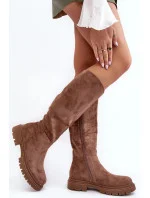 Kozačky model 20854901 hnědé Step in style - SWEET SHOES Kozačky model 20854901 hnědé Step in style - SWEET SHOES