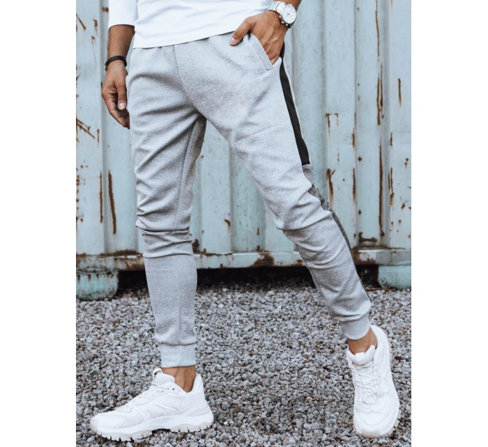Pánské světle šedé teplákové kalhoty model 21972465 - Dstreet Pánské světle šedé teplákové kalhoty model 21972465 - Dstreet