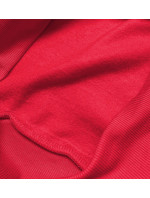 Červená dámská tepláková mikina se stahovacími lemy model 17038527 - J.STYLE
