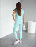 Dámský bavlněný dvoudílný komplet v tyrkysové barvě model 21056401 - Moon