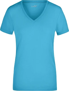 Daiber JN 928 Dámské elastické tričko s výstřihem do V 02.0928 turquoise