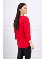 Halenka s potiskem Originální červená Halenka s potiskem Originální červená