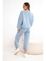 Dámský komplet s máslem a výřezem ve tvaru srdce džínový Dámský komplet s máslem a výřezem ve tvaru srdce džínový