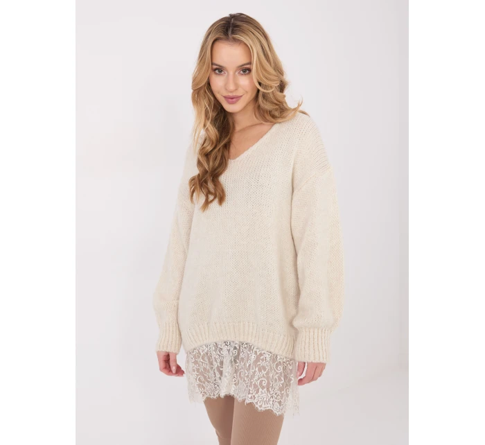 Sweter IN SW model 21782331 jasny beżowy - FPrice