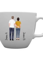 Personalizovaný MEGA XXL keramický hrnek 1000 ml s párem zezadu