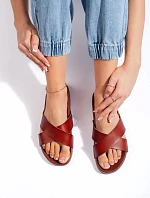 Dámské nazouváky SK-080BR hnědé - Sergio