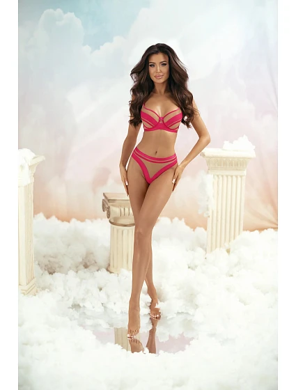 Dámská podprsenka model 21223826 Tmavě růžová s béžovou - Axami