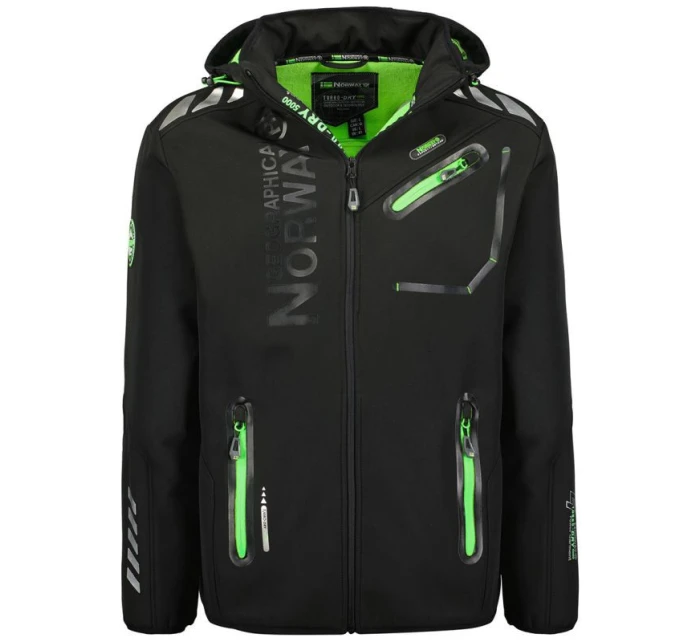 Pánská softshellová bunda WY8026H/GN černo-zelená  - Geographical Norway