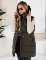 Dámská prošívaná vesta zelená Dstreet model 21966388 - FashionStreet