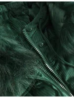 Tmavě zelená dámská bunda s kapucí model 21242242 - Libland