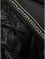 Černá dámská bunda s ozdobným prošíváním S'West (B8146-1)