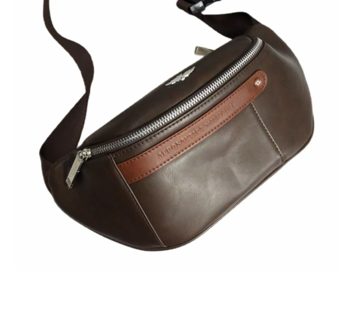 Pánská brašna Aeronautica Militare Waist Bag Brown - AM-393-MORO pánské Pánská brašna Aeronautica Militare Waist Bag Brown - AM-393-MORO pánské