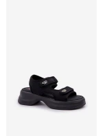 Textilní Lehké Sandály Na Platformě Černé model 21684788 - Boto Textilní Lehké Sandály Na Platformě Černé model 21684788 - Boto