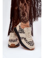 Dámské Sneakersy Na Platformě Panther  Béžové model 21691243 - VINCEZA