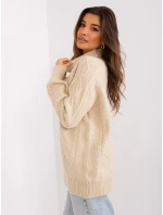 Sweter AT SW beżowy model 19011984 - FPrice Sweter AT SW beżowy model 19011984 - FPrice