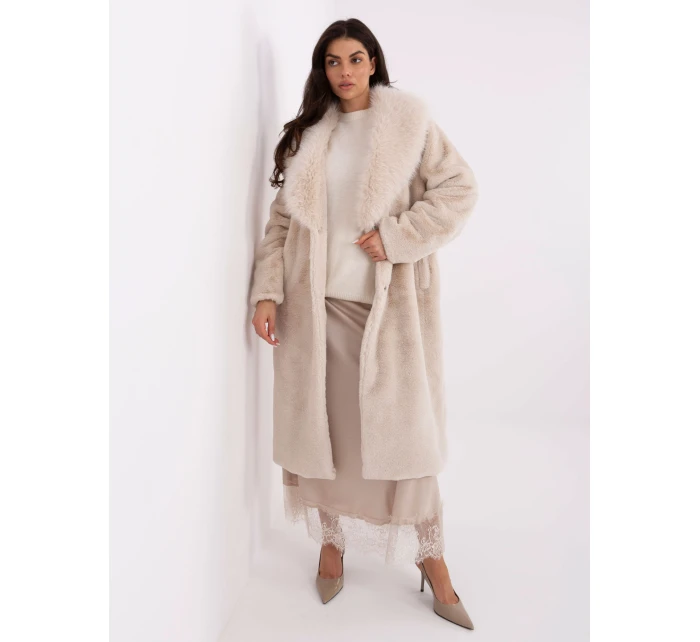 Płaszcz PL jasny beżowy model 21766373 - FPrice Płaszcz PL jasny beżowy model 21766373 - FPrice