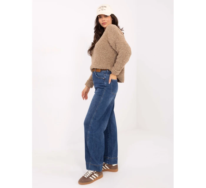 Spodnie jeans SP  ciemny niebieski model 21734326 - FPrice