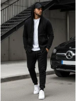 Pánská mikina s kapucí na zip černá model 21961952 - FashionStreet