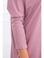 Oversize halenka s potiskem duhových rtů tmavě růžová