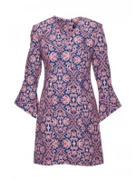 M877 Šaty s potiskem a širokými manžetami - model 3