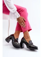 Patentované černé lodičky Terimene s robustními podpatky