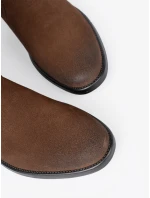 Moderní kotníčkové boty dámské hnědé Obcas Moderní kotníčkové boty dámské hnědé Obcas