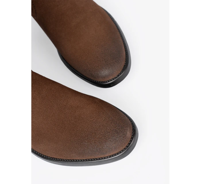 Moderní kotníčkové boty dámské hnědé Obcas Moderní kotníčkové boty dámské hnědé Obcas