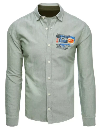 Pánská mintová košile FashionStreet DX2280 Pánská mintová košile FashionStreet DX2280