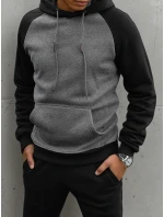 Pánská tmavě šedá mikina Dstreet BX5489 Pánská tmavě šedá mikina Dstreet BX5489