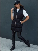 Dámská prošívaná dlouhá vesta VIANA černá FashionStreet TY4504