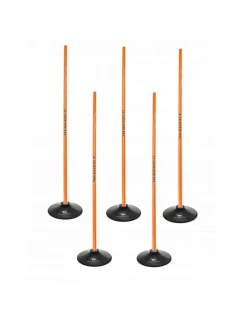 Slalomová překážková dráha 160 cm tyče + základna 1,5 kg oranžová 100866