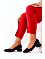 Semišové lodičky Lewski 3118 Černé