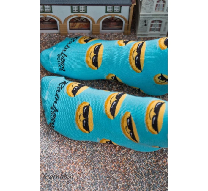 Duhové Ponožky Emotikony Smiley Sadness Brainy 3 Páry