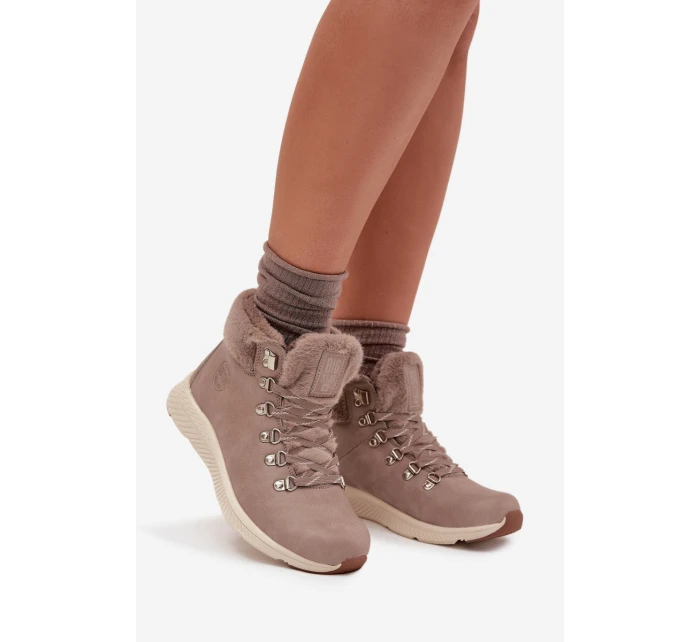 Dámské Boty S Kožešinou Big Star model 21706002 Šedé - Big Star Shoes Dámské Boty S Kožešinou Big Star model 21706002 Šedé - Big Star Shoes