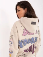 Mikina D10608BC02743C béžová Mikina D10608BC02743C béžová