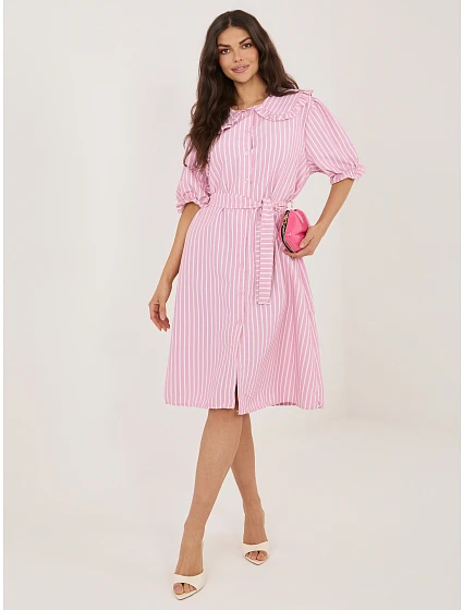 Sukienka MI SK model 22109817 różowy - FPrice Sukienka MI SK model 22109817 różowy - FPrice