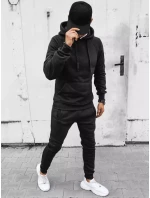FashionStreet černá pánská tepláková souprava AX0627 FashionStreet černá pánská tepláková souprava AX0627