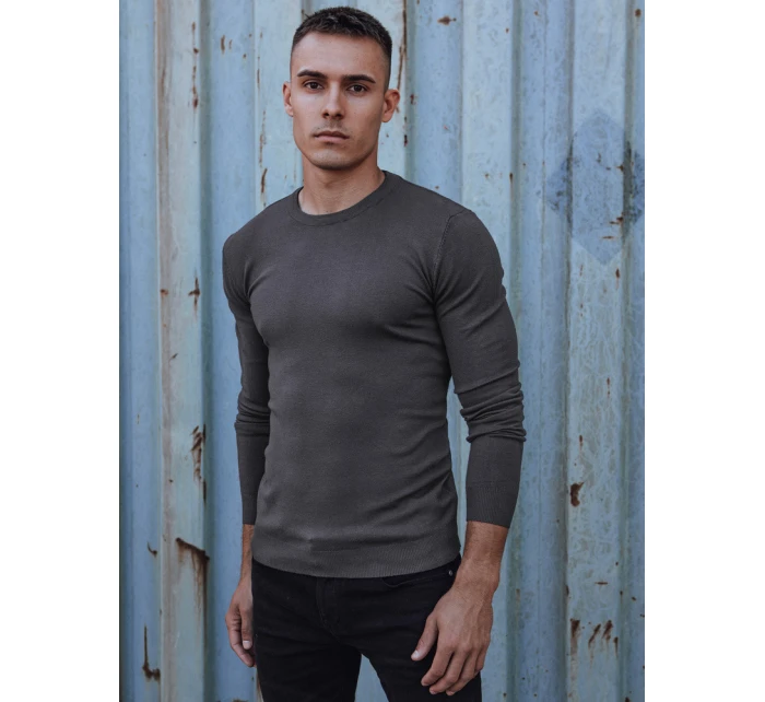 Pánský klasický svetr tmavě šedý Dstreet model 21980564 - FashionStreet