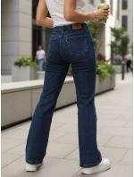 Dámské džíny s vysokým pasem tmavě modré FashionStreet UY2899