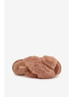 Kožešinové domácí pantofle pro ženy s se pásky Camel model 21708380 - EVENTO Kožešinové domácí pantofle pro ženy s se pásky Camel model 21708380 - EVENTO