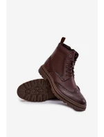 Kožené pánské boty  25 33 hnědé Męskie model 21772306 - Lee Cooper