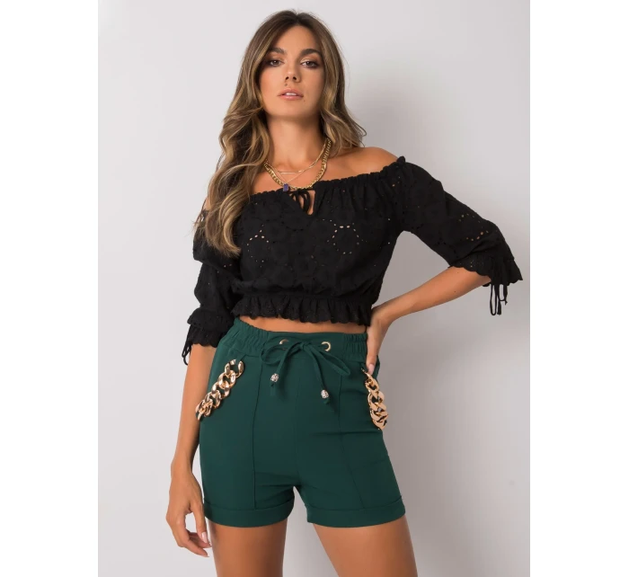 Šortky DHJ SN 13260.38P tmavě zelená