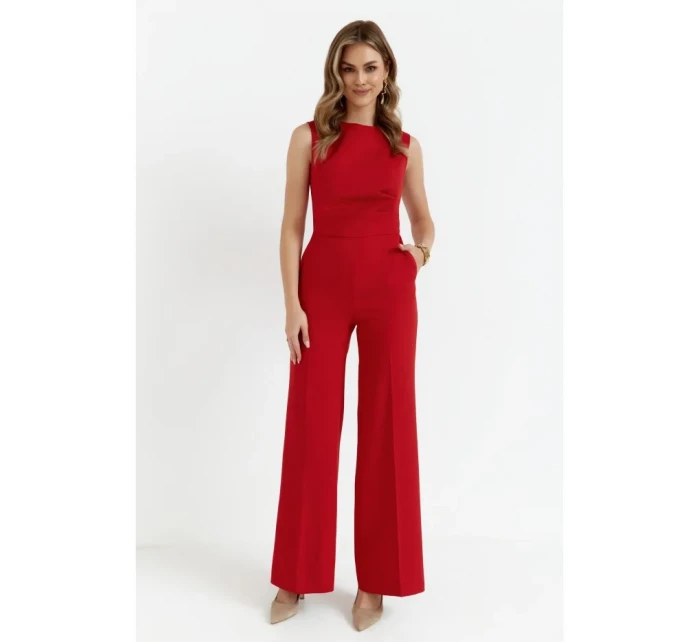 S115 Kombinéza se širokými nohavicemi - červená S115 Kombinéza se širokými nohavicemi - červená