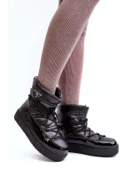 Dámské boty do sněhu na platformě se šněrováním v černém Fleure Dámské boty do sněhu na platformě se šněrováním v černém Fleure