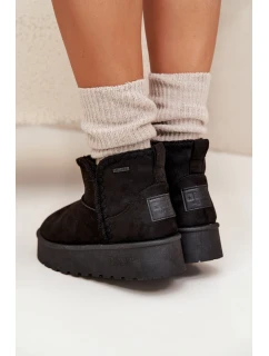 Dámské sněhule na platformě s prošíváním Big Star – černé