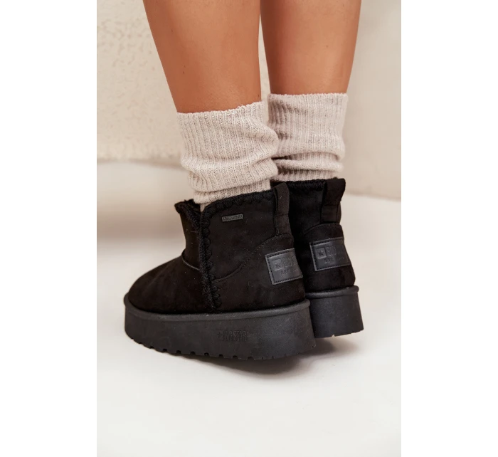 Dámské sněhule na platformě s prošíváním Big Star – černé