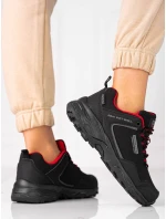 Trendy dámské  trekingové boty černé bez podpatku